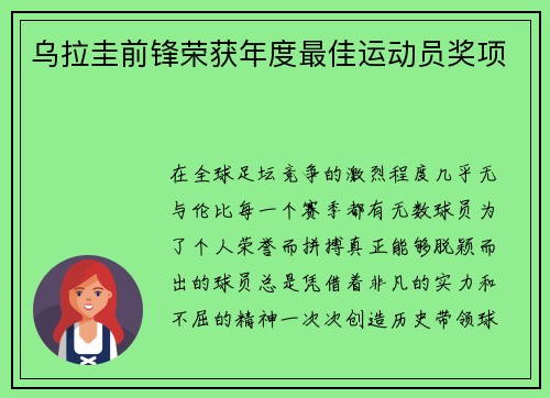 乌拉圭前锋荣获年度最佳运动员奖项